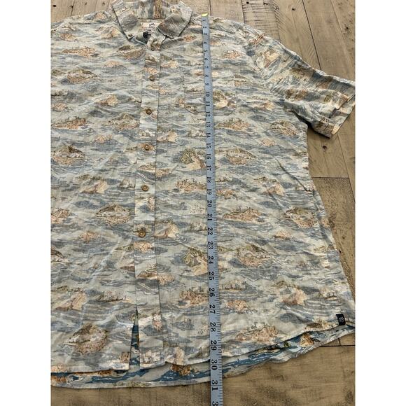 Southern Tide Size XL Linen Rayon Aquamarine Pierside Sport Shirt Soft - Picture 4 of 8